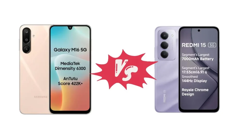 Samsung Galaxy M16 vs Redmi Note 15 Full Comparison (2025 Latest)